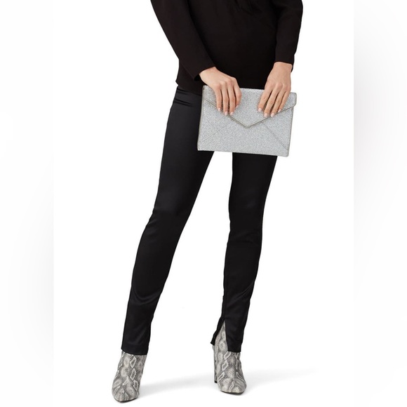 Rebecca Minkoff Silver Glitter Leo Clutch EUC - Picture 9 of 17